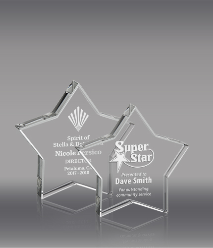 Mystical Crystal Star Awards - Engraved